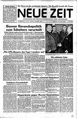 Neue Zeit Online-Archiv vom 10.04.1964