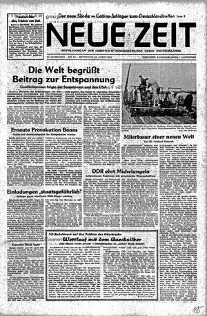 Neue Zeit Online-Archiv vom 22.04.1964