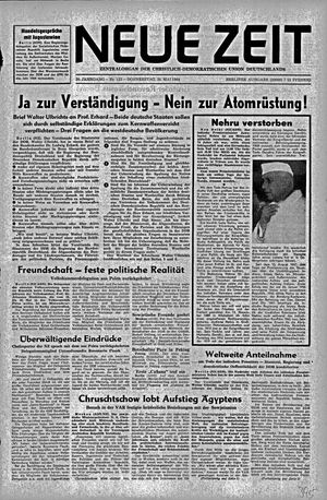 Neue Zeit Online-Archiv vom 28.05.1964
