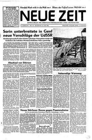 Neue Zeit Online-Archiv vom 10.06.1964