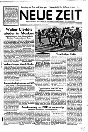 Neue Zeit Online-Archiv vom 11.06.1964