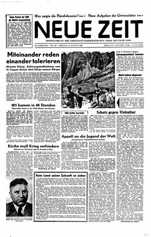 Neue Zeit Online-Archiv vom 14.08.1964