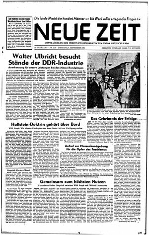 Neue Zeit Online-Archiv vom 08.09.1964