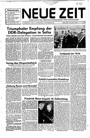 Neue Zeit Online-Archiv vom 12.09.1964