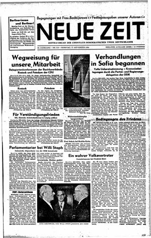 Neue Zeit Online-Archiv vom 13.09.1964