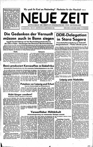 Neue Zeit Online-Archiv vom 16.09.1964