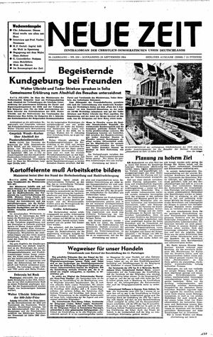 Neue Zeit Online-Archiv vom 19.09.1964