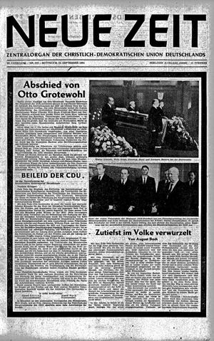 Neue Zeit Online-Archiv vom 23.09.1964