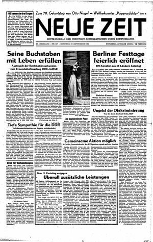 Neue Zeit Online-Archiv vom 27.09.1964