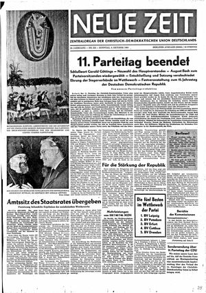 Neue Zeit Online-Archiv vom 04.10.1964