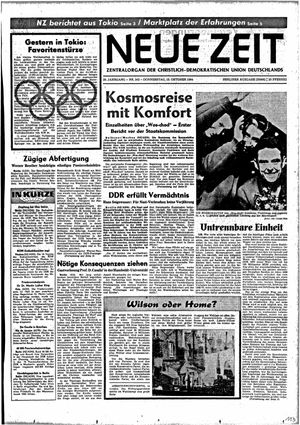 Neue Zeit Online-Archiv vom 15.10.1964