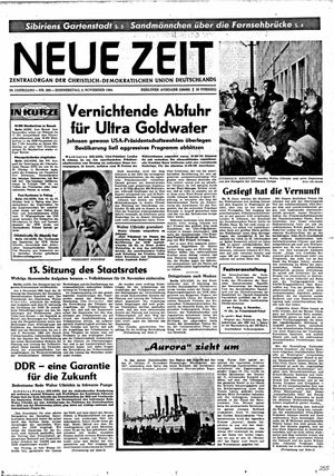 Neue Zeit Online-Archiv vom 05.11.1964
