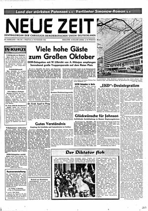 Neue Zeit Online-Archiv vom 06.11.1964