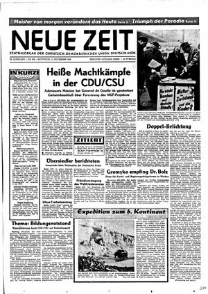 Neue Zeit Online-Archiv vom 11.11.1964