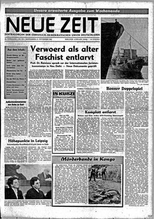 Neue Zeit Online-Archiv vom 21.11.1964