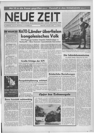 Neue Zeit Online-Archiv vom 25.11.1964