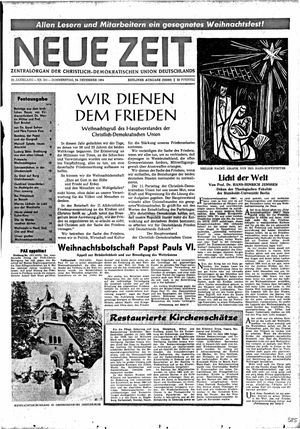 Neue Zeit Online-Archiv vom 24.12.1964