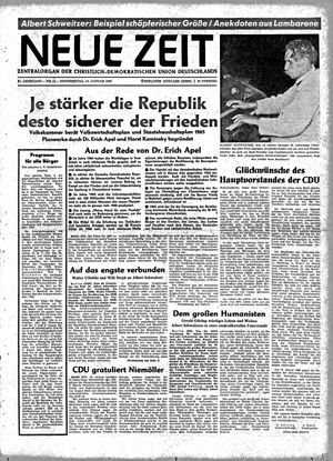 Neue Zeit Online-Archiv vom 14.01.1965