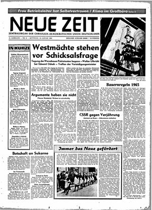Neue Zeit Online-Archiv vom 20.01.1965