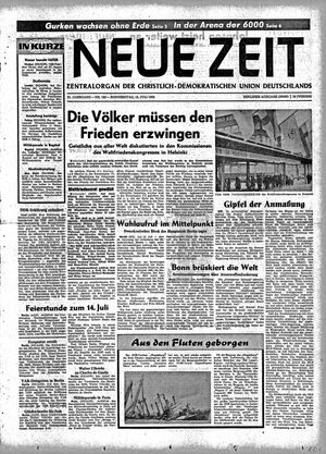 Neue Zeit Online-Archiv vom 15.07.1965