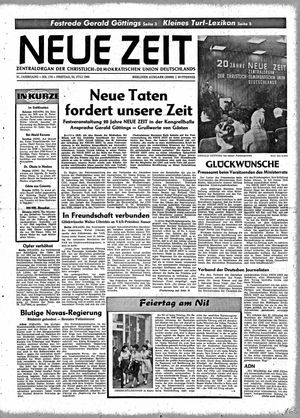 Neue Zeit Online-Archiv vom 23.07.1965