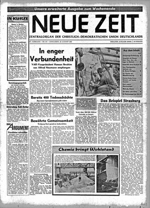 Neue Zeit Online-Archiv vom 28.08.1965