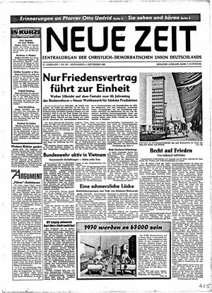 Neue Zeit Online-Archiv vom 04.09.1965
