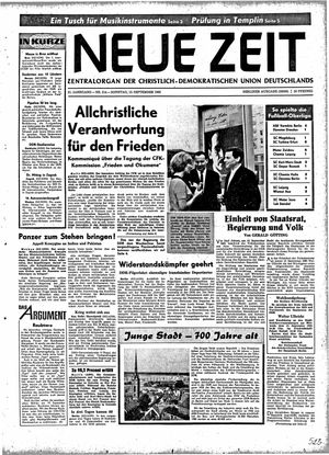 Neue Zeit Online-Archiv vom 12.09.1965