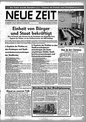 Neue Zeit Online-Archiv vom 12.10.1965