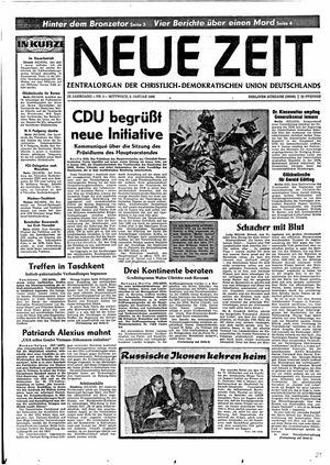 Neue Zeit Online-Archiv vom 05.01.1966