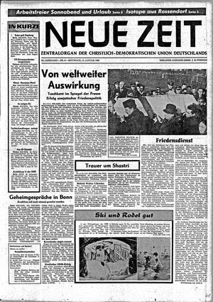Neue Zeit Online-Archiv vom 12.01.1966
