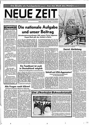 Neue Zeit Online-Archiv vom 18.01.1966