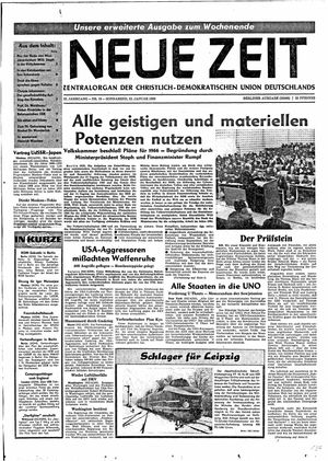 Neue Zeit Online-Archiv vom 22.01.1966
