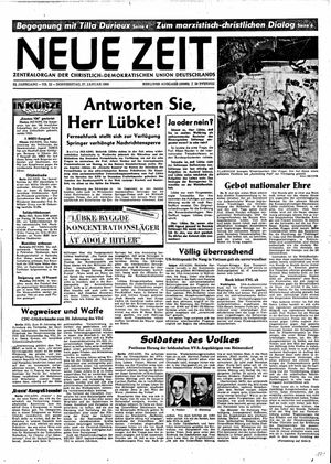 Neue Zeit Online-Archiv vom 27.01.1966