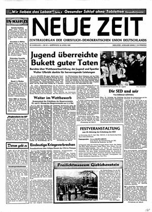 Neue Zeit Online-Archiv vom 20.04.1966