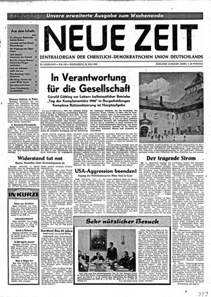 Neue Zeit Online-Archiv vom 28.05.1966