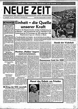 Neue Zeit Online-Archiv vom 21.09.1966