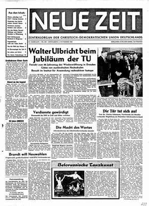 Neue Zeit Online-Archiv vom 05.11.1966
