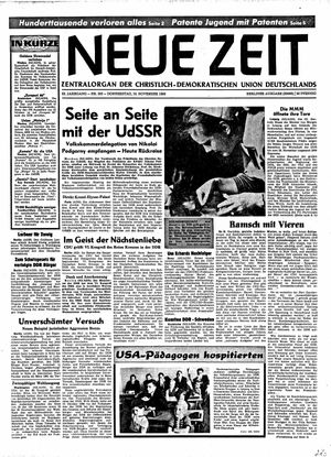 Neue Zeit Online-Archiv vom 10.11.1966