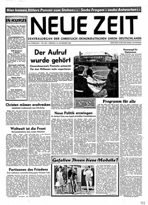 Neue Zeit Online-Archiv vom 18.11.1966