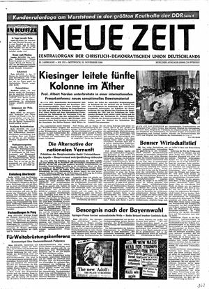 Neue Zeit Online-Archiv vom 23.11.1966