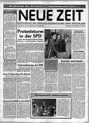 Neue Zeit Online-Archiv vom 29.11.1966