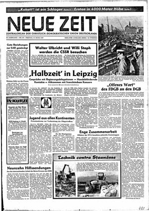 Neue Zeit Online-Archiv vom 10.03.1967