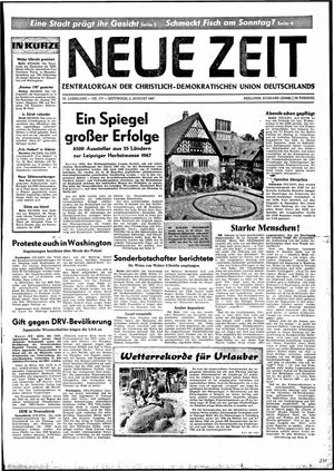 Neue Zeit Online-Archiv vom 02.08.1967