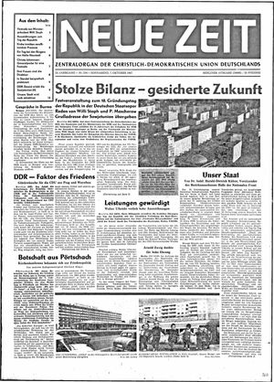 Neue Zeit Online-Archiv vom 07.10.1967