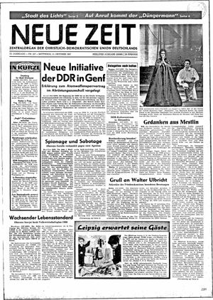 Neue Zeit Online-Archiv vom 11.10.1967