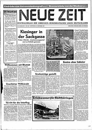 Neue Zeit Online-Archiv vom 18.10.1967