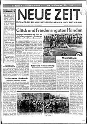 Neue Zeit Online-Archiv vom 08.11.1967