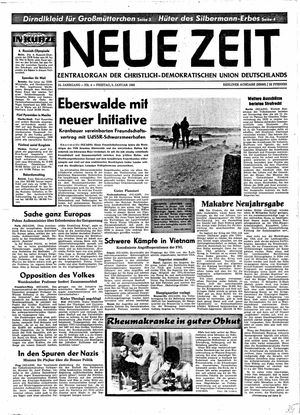 Neue Zeit Online-Archiv vom 05.01.1968