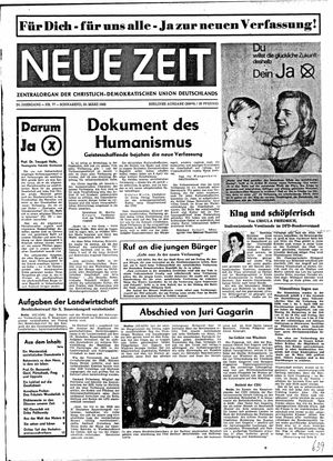 Neue Zeit Online-Archiv vom 30.03.1968